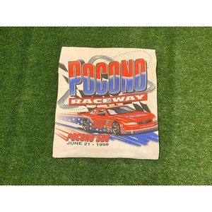 Vintage fruit of the loom 1998 pocono Raceway 500 Starting Lineup t-shirt Nedium
